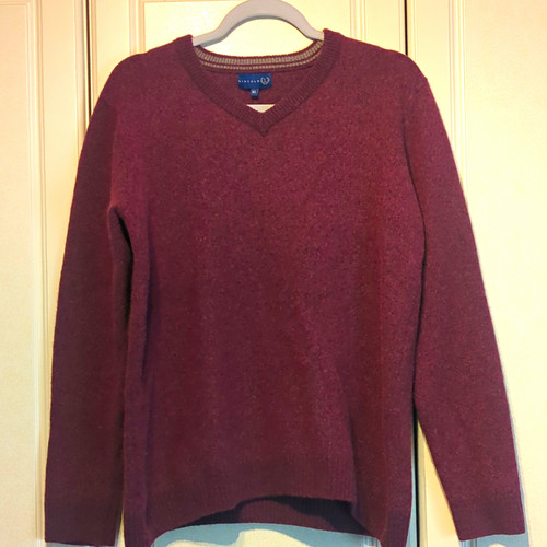 Lincoln men burgundy neck - men's, v-neck