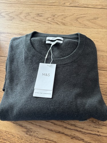 Men lambswool crew - lambswool,