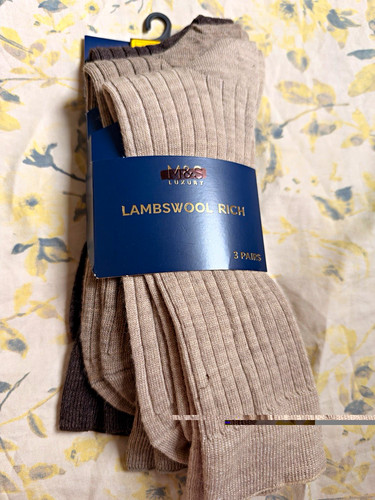 Men lambswool socks - m&s,