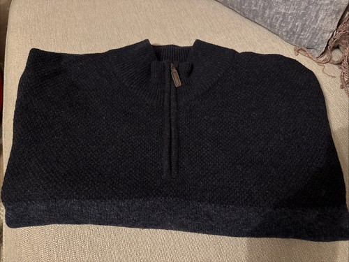 Men navy 1 4 zip - m&s, 1/4