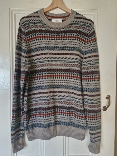 Mens multicolour fair isle - m&s,