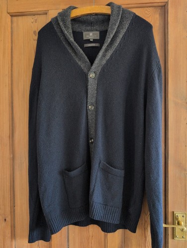 Mens lambswool rich - m&s, navy