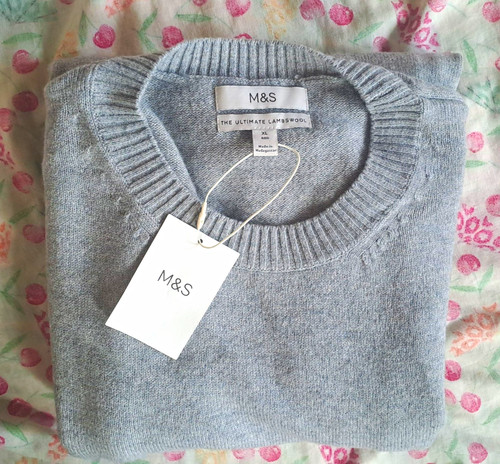 Mens grey 100 - 100%, lambswool