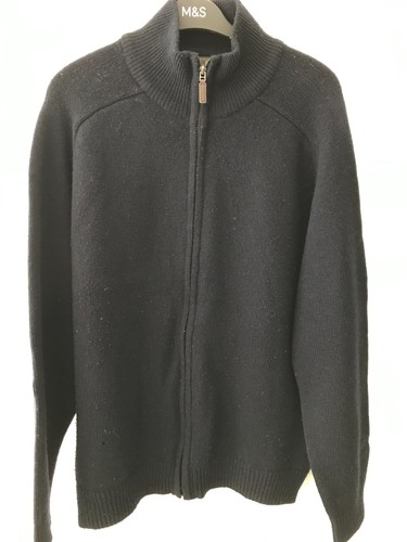 100 wool full zip up - m&s,