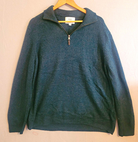 Green lambswool blend knit - green,