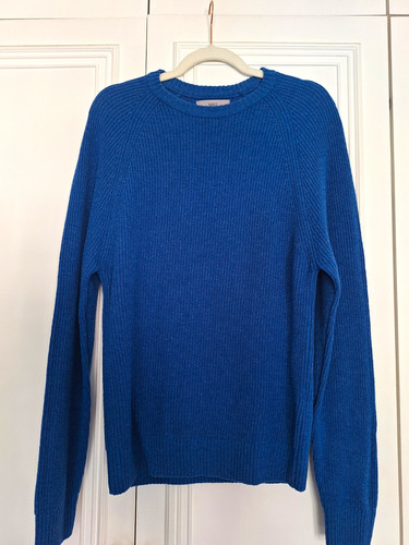 Men blue lambswool knit - m&s, men's