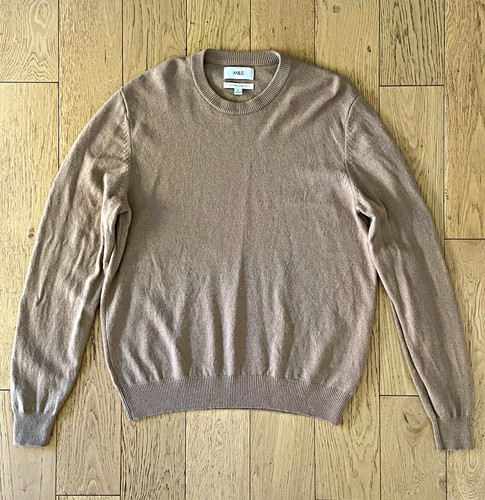 100 lambswool beige crew - 100%,