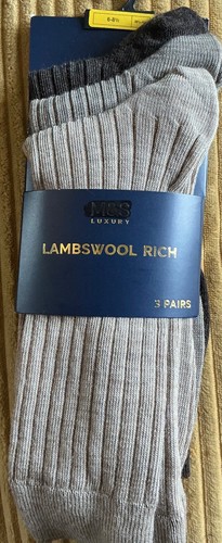 Mens lambswool socks - mens, 3