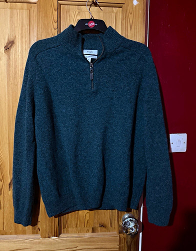 Men green lambswool - m&s,