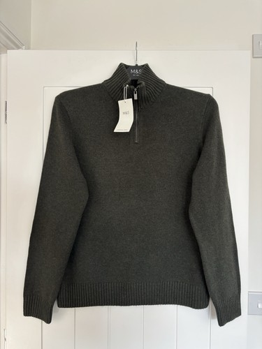 Mens lambswool blend khaki - lambswool,