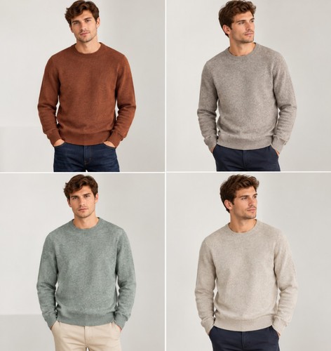 Men pure lambswool crew - men's,